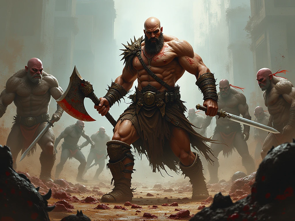 Better Effects, Zeus head in on his hand,Blood، Blood on his body