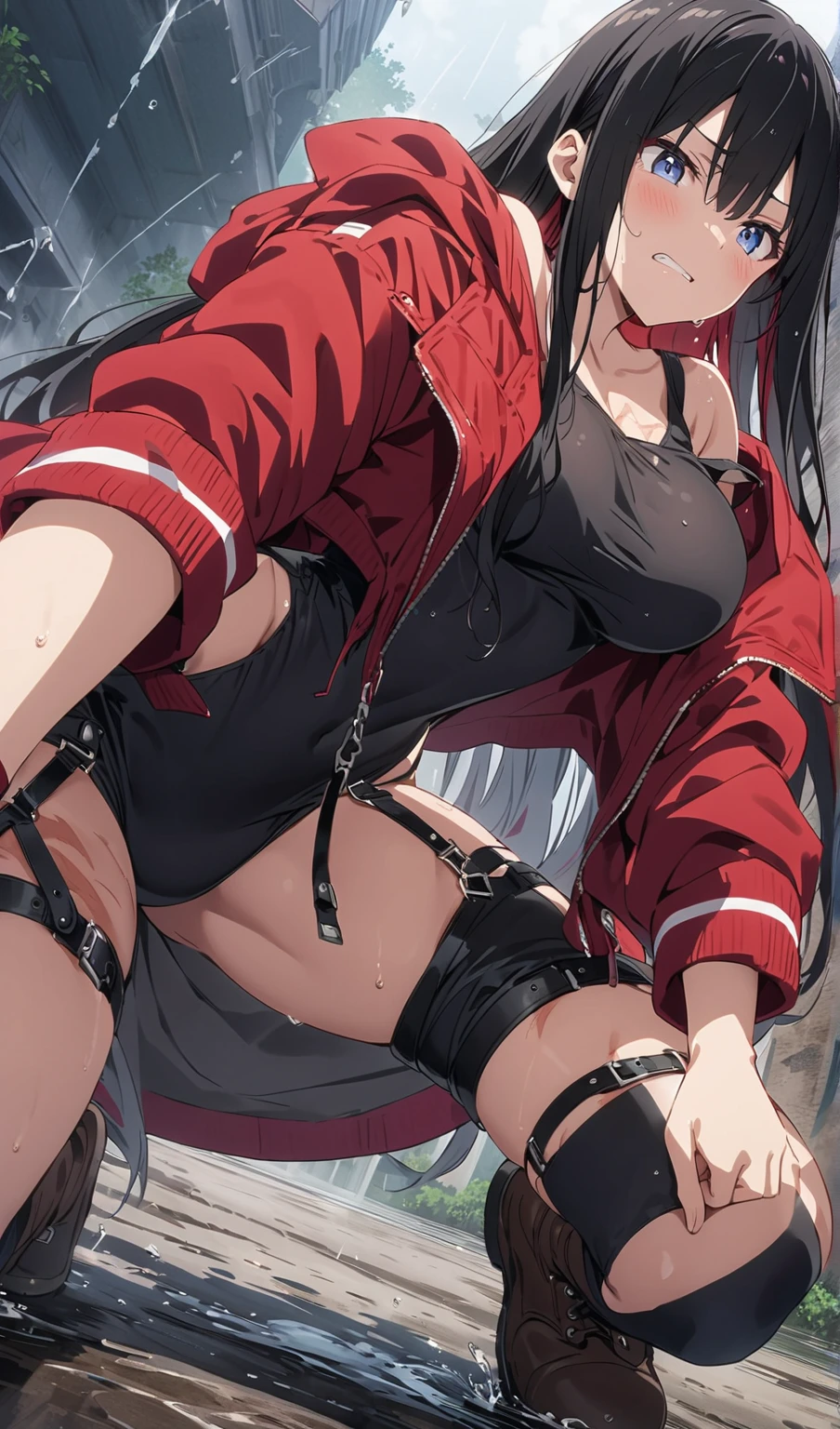 One Woman、多くのsoldier達、Beauty、女性性soldier、crowd、Red military uniform、beret、Short tight skirt、soldier、30 years old、Torture chamber、Both hands are hanging above、Limbs are chained、Legs can be spread、Dark basement、Looking down at the viewer, Long Hair、Being tortured、Hands tied、Both legs are tied、Shackles、Bangs、 Highest quality, Focus on the thighs, Ahegao、Plump thighs、Large Breasts、Big Ass、Black Hair,My thighs are steaming between my legs 、Black knee socks、Sweaty knee socks、Angle from directly below、Bouncing 、Throb、Acme convulsions、Obscene sound effects、Spread the vagina with your hands、Naughty sound effects、The soles of my feet are sweaty、Smelly feet, Sweaty feet、Sexual convulsions、orgasm、Cowboy Shot、Big Ass、Browser Caution、Nipples touched、Men touching women's bodies、You can put a finger in the vagina、Being petted、Anal fuck、crowd、A man touches a woman's nipplean grabs woman's chest、A man fucks a woman、A thick dildo is inserted into the vagina、Vibrating rotor on nipple、Surrounded by men
