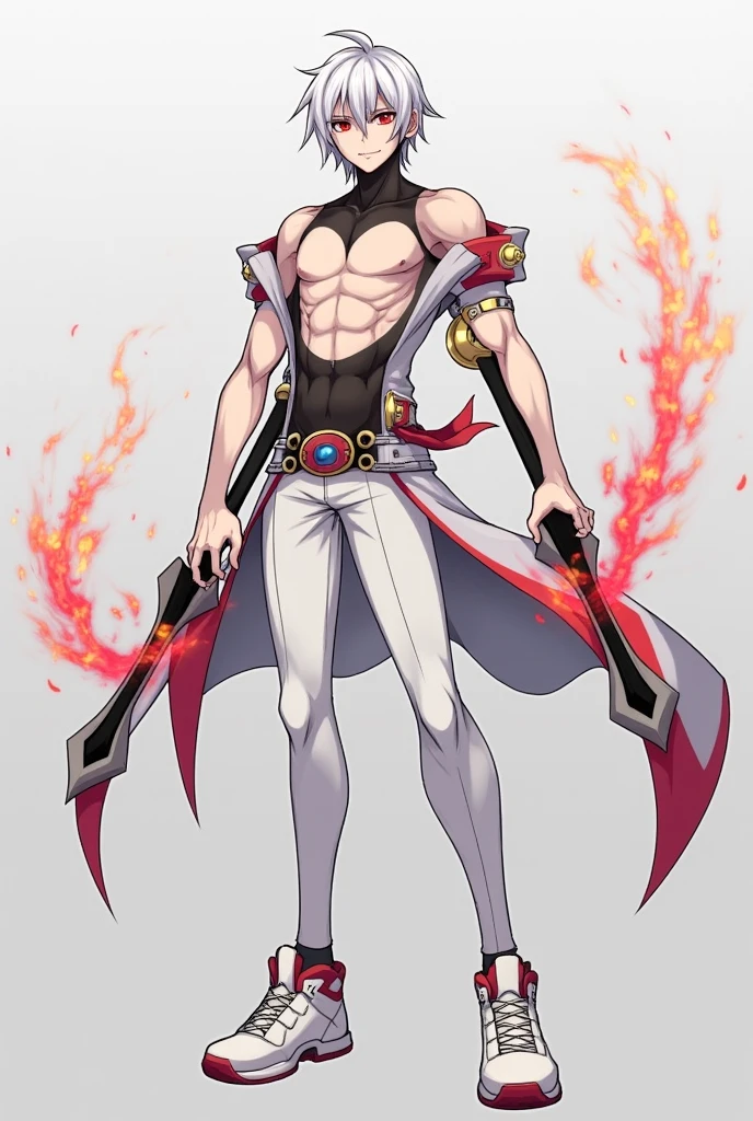 Male with red long detailed hair, shirtless, cosmic background, dragon black eyes, evil incarnation, foot above planet, about to step on planet, handsome, wearing casual clothes, horns, red skin, (((from below))), laughing, bare feet