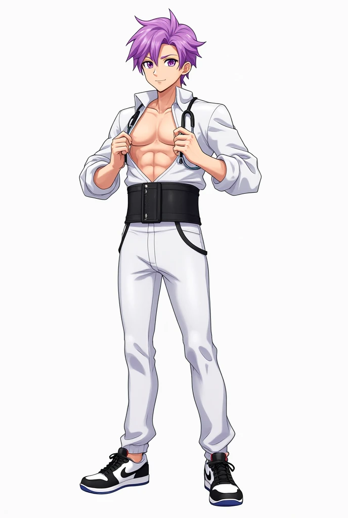 Red-haired male full body picture,The muscles are pronounced,White pants,Detailed depiction,Rich colors,Highest quality