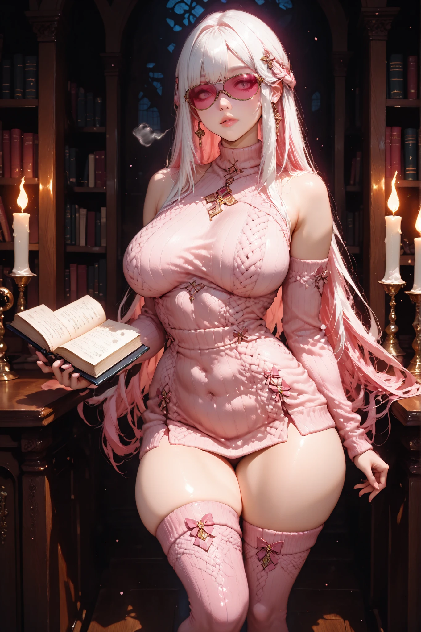 European woman , tanned skin tone, 30 years old, in.a fantasy world , Noble long dress, stockings, Corset ; Light pink hair, Eye shadow, natural makeup, very long hair, beautiful chest, big breasts,Second Life Avatar, Beautiful screenshot, Second Life, attractive woman, high quality, highly detailed