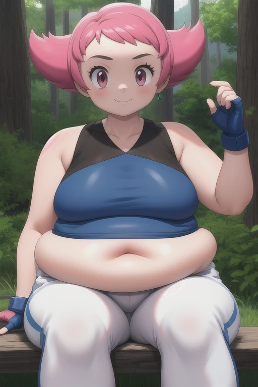 masterpiece, best quality, high resolution,high-detail,1girl, solo,outdoor,Fold your hands behind your head,squatting with your knees upright,morisawa,Pleasant and enchanting,midriff,Overflowing super big breasts,Whip thigh,(Boobs from many men、thighs thighs thighs thighs、being touched on the arm),Tiny tight latex super micro bikini,((leaking pee))