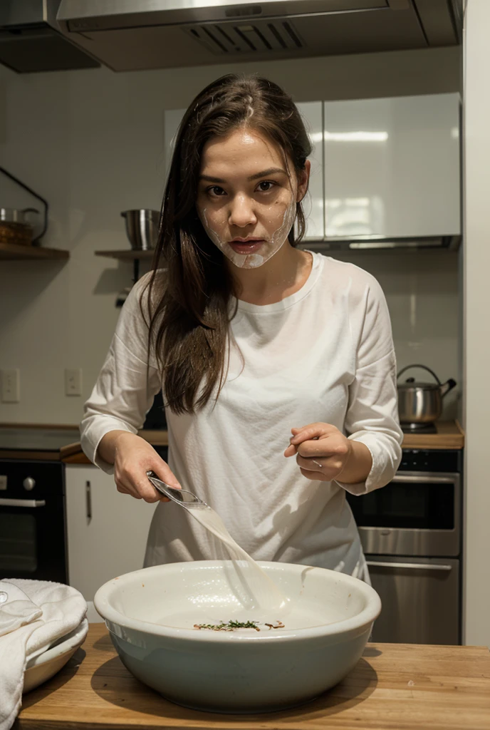 (best quality, highres:1.2), ultra-detailed, realistic:1.37, (HDR, UHD), portrait, (beautiful detailed eyes, beautiful detailed lips, extremely detailed eyes and face, long eyelashes), 1woman, (after facial)+++, cum+++++++, (after blowjob), (dense cum on face), (runny makeup, tears), (face covered with dense white slime), (face covered with dense cum)+