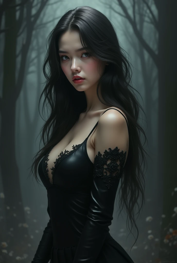 best quality, ultra-detailed, realistic, portraits, dark and eerie atmosphere, glowing eyes, ethereal presence, hauntingly beautiful, ghostly figures, swirling mists, supernatural entities, demonic essence, shadowy forms, eerie whispers, sinister aura, hauntingly pale skin, dark and twisted branches, flickering candlelight, macabre elements, mysterious and enigmatic, spectral apparitions, gothic art style, hauntingly captivating, spectral realm, hauntingly melancholic, otherworldly beauty, ethereal glow, hauntingly haunting, chilling and atmospheric, eerie and ominous lighting.