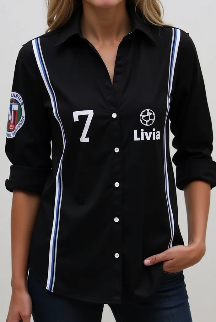 Lena Meyer-Landrut in sexy referee clothes with lipstick and smiling