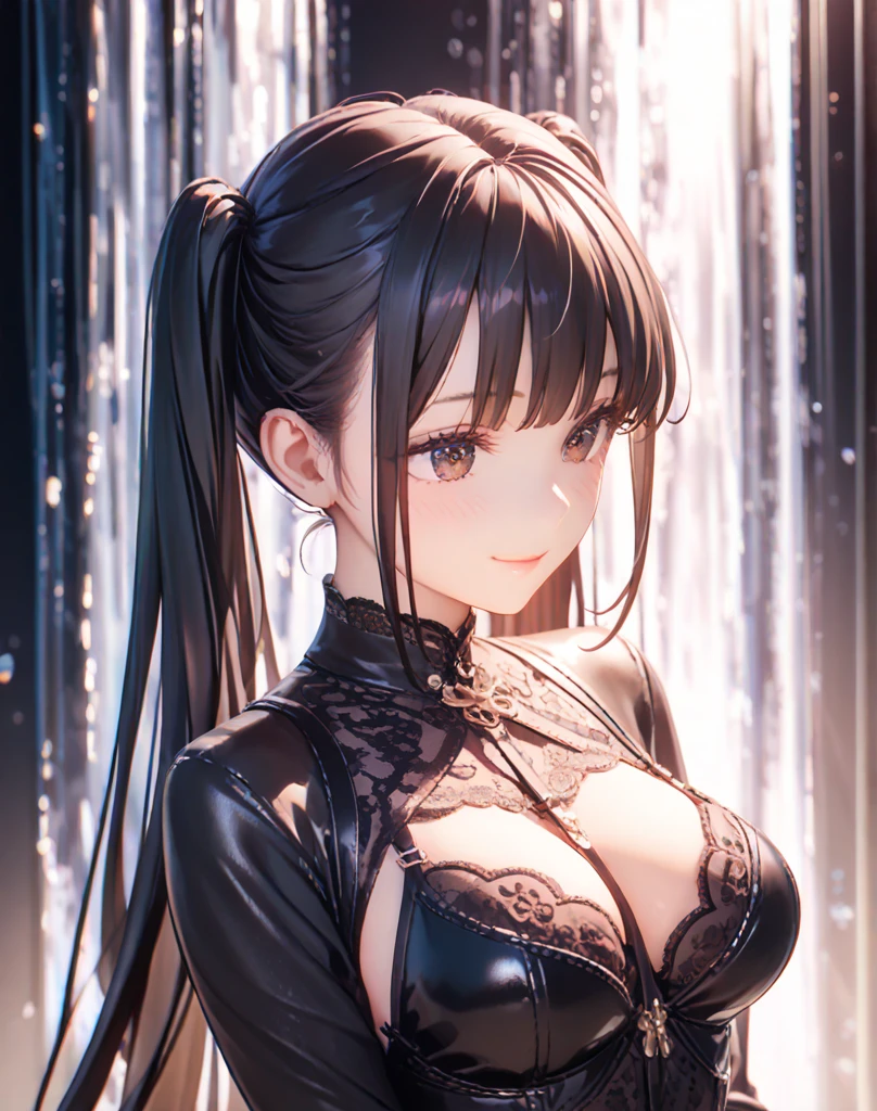 (((((tifa lockhart:1.5))))),((Highest quality、masterpiece、anime style、best quality、high resolution、8k、detailed、ultra-detailed:1.3))、Long legs:1.2, Beautiful woman with perfect figure:1.4、(Smiling:1.2), double eyelid、30-year-old female、((((One Woman,beautiful face,Beautiful face:1.5)))),Big Breasts、High resolution, accurate, Anatomically correct, High-resolution model, high quality, Very detailed, Ultra high definition、Black Hair、Straight Hair、Long Hair、(((Bunny girl、Bunny ears headband,casino:1.1)))