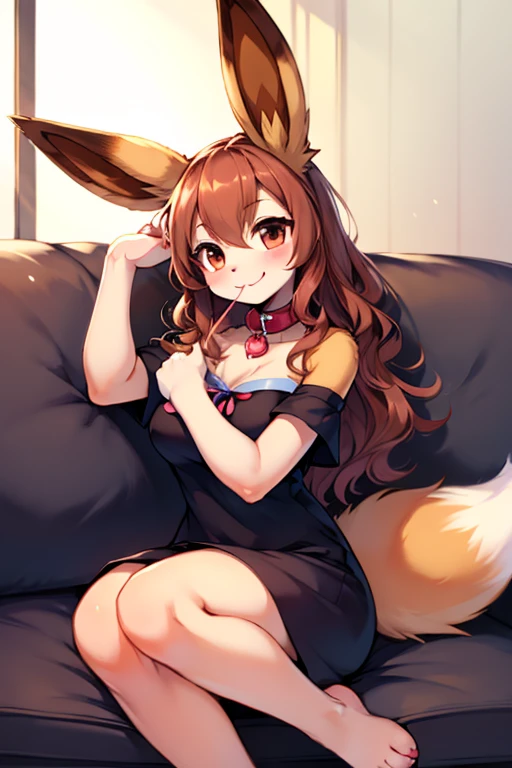masterpiece, best quality, <lora:AnnytfV1-000080:1>, Annytf, 1girl, playboy_bunny, long_hair, large_breasts, tail, fox_girl, star_hair_ornament, looking_at_viewer, smile, cleavage, open_mouth, black_choker