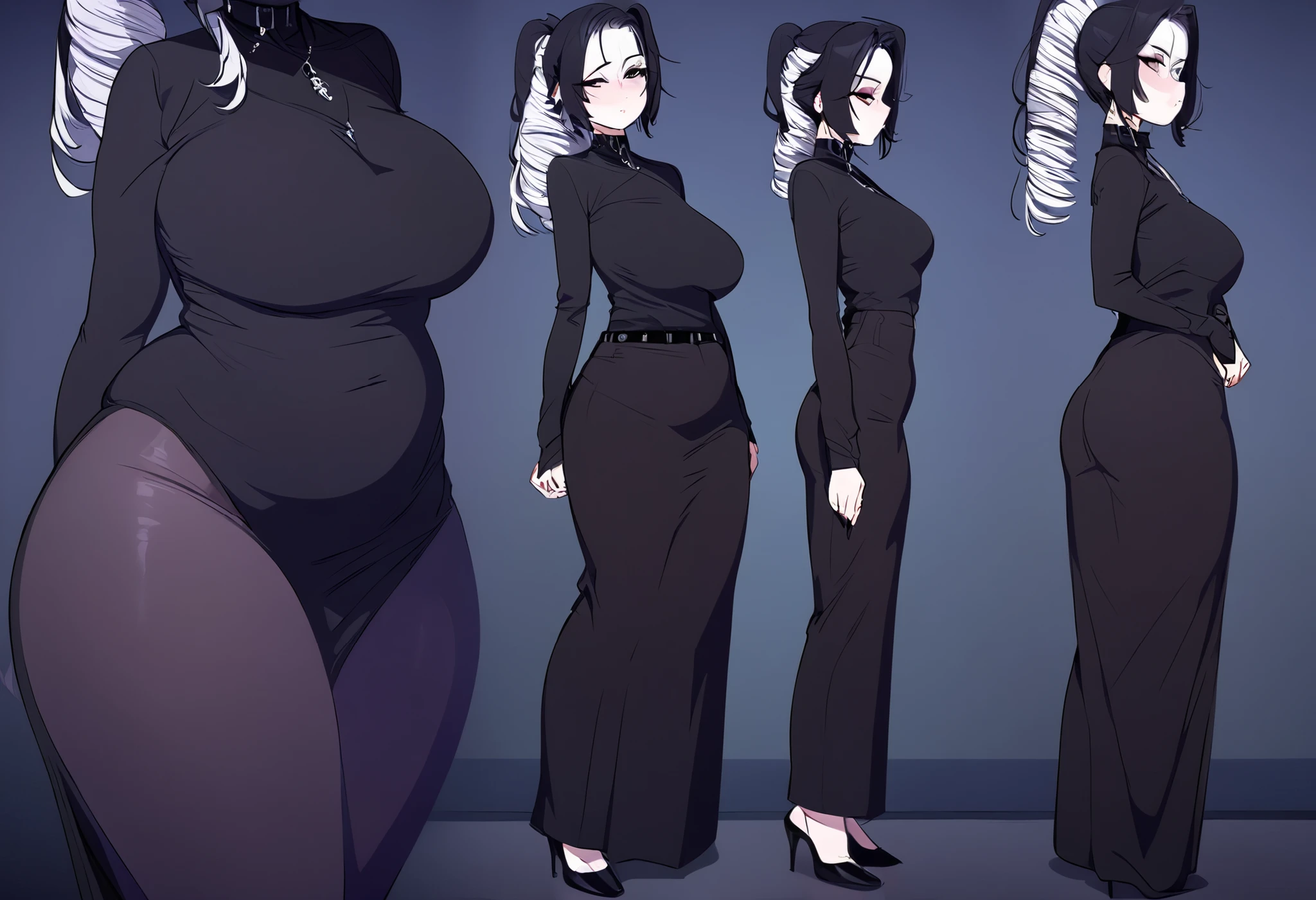 highest quality, (masterpiece:1.2),
alone,open your mouth、 smile,A 40-year-old Japanese woman with black hair、very short hair、Mother、part your bangs in the middle、I can see the forehead, (huge breasts)、bobbed hair
(vertical sweater、Full body knit dress)
Are standing, looking at the viewer,I can see the whole body、from the front、pregnant woman、troubled face、blush、(Sweat:1.5)