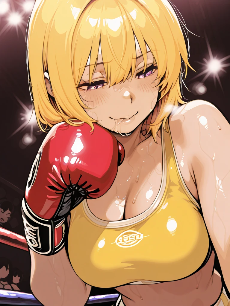 (a beautiful muscular girl,blonde:pigtail,eye-catching,top-quality,),thigh high socks,pink frilly skirt,gym top,fashionable,vibrant colors,expressive face,dynamic pose,in a garden setting,floral background,soft natural lighting,realistic style,happy expression,confident stance,attention-grabbing appearance,strong legs,bounce and volume in the hair,high-resolution image,vivid colors,perfectly styled hair,fit and athletic body,energetic vibe,full of life