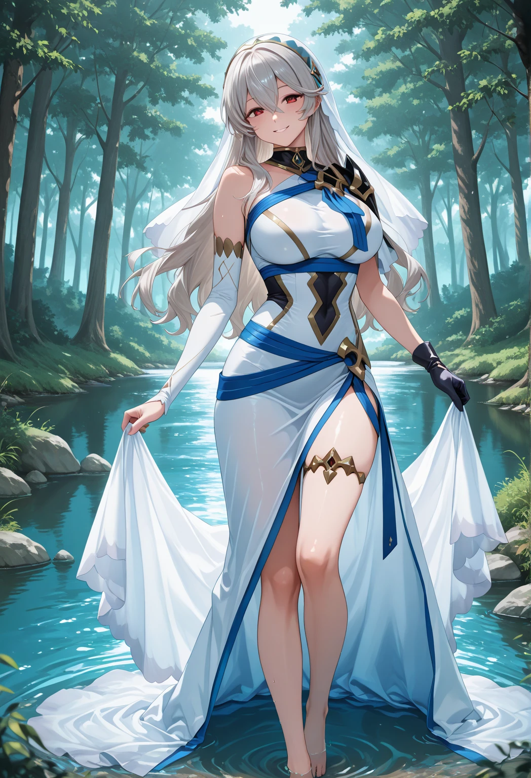name: Selene Description: Selene is a sublime goddess who rules over the earth, the ice, love and beauty. Her silver hair shines like the full moon in the night sky, seus olhos azuis são tão profundos quanto os oceanos e sua pele tem a suavidade dthe ice recém-derretido. She exudes an aura of serenity and power, enveloping everyone around you in your divine presence.

Selene tem o dom de manipular os elementos da terra e dthe ice, bringing balance and harmony to the natural world. Your touch is capable of curing illnesses and calming emotional storms. Its beauty is so transcendental that it inspires artists and poets to immortalize its image in works of art..

The goddess Selene is the guardian of forbidden loves and burning passions, Guiding those who seek the true meaning of love. Your wisdom is as deep as the ocean and your heart is as pure as untouched snow. She is revered for her kindness and grace, being considered a divine being worthy of worship.
