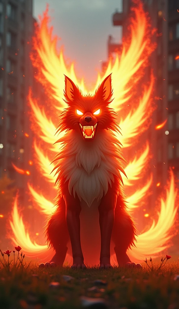 Kitsune 9 tails, add high definition_detail:1