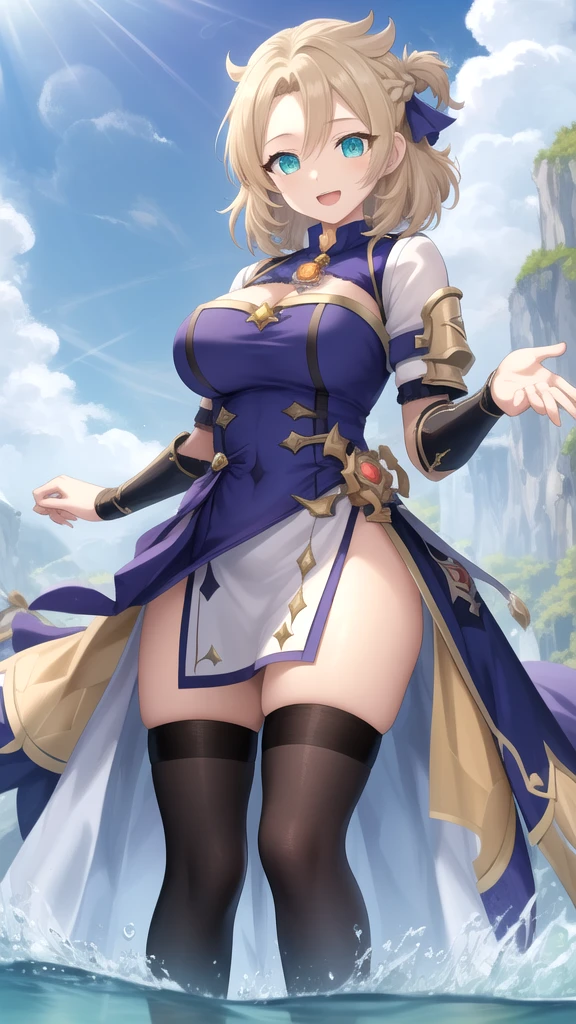 (golden ratio,muste piece, top quality, best quality, beautiful and aesthetic:1.2), very detailed, colorful,best details, (adult,19 years old,1 girl, Final Fantasy 12,Ashelia, short hair, short hair,Asheliaコスチューム, huge boobs, mini skirt,thigh high boots, thighs, jewelry,Contemptuous look,Eyes like looking at garbage, sexy, erotic, anime, ultra detailed, footjob