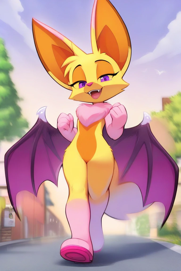 dragon, purple hair, (Beige dragon horns), Cyan eyes, scale, paws with claws, Orange spread wings, orange ponytail with purple hair at the tip, anthro, Average Breasts, Hairstyle high, dragon head, naked body, Dancing, stadium, Upskirt, topic, Cheerleading, Support group, Upskirt, Bukkake