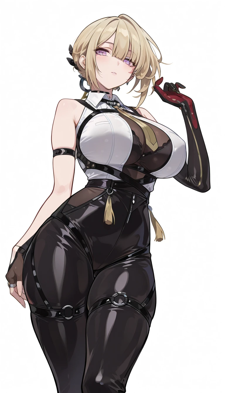 dark fantasy anime illustration of a (mature MILF BIMBO albino skin and short white hair), (FULL BODY) perfect face, wearing tight leather stealth armor, stalking, BIG KNOCKERS CLEAVAGE, lustful smirking smile red blush red cheeks, chain leash, kneeling, shackles, leather black collar slave, ((BLACK background)) hands on glass WITH KNOCKERS on glass, glass window fog water drop, 5 fingers each hand, metal handcuffs, black choker collar, thigh highs, long legs, metal ankle, metal sandals, metal shoulders, standing straight symmetrical against glass