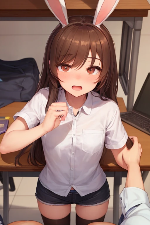nsfw,anime screencap,official art, {masterpiece}, {hyper extreme detailed}, nsfw, 1girl, solo focus, detailed eye, 1boy, {{????????}}, {????}, ??????????, irrumatio, {large_?????}, ???_in_mouth, saliva, {mouth hold}, POV, {{?????}},((huge cock)),veiny ?????,((empty eyes)),,Expressionless, huge breasts, sbyrn, long hair, brown hair, bangs, green eyes, medium breasts,