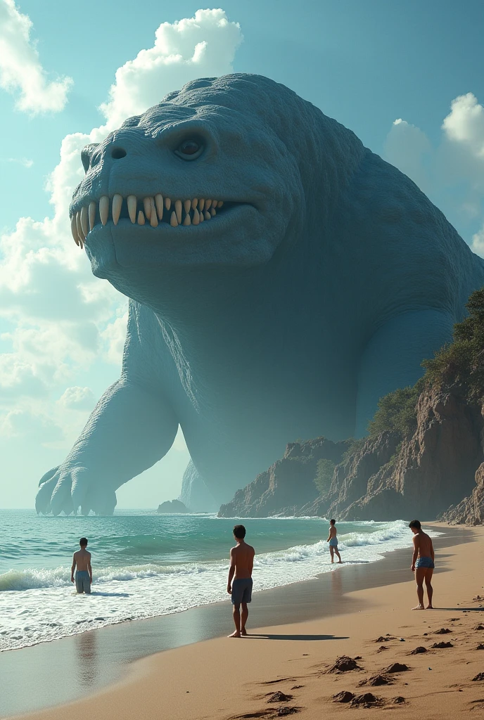 Give me a picture of attacking island sri lanka by a monster