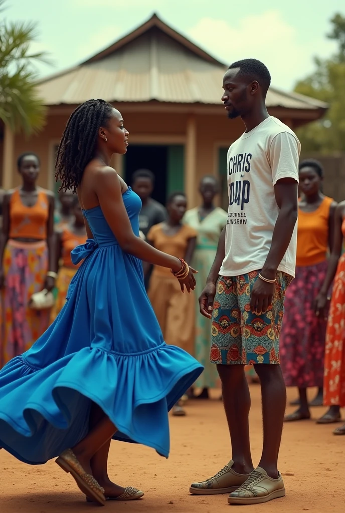 African couple dancing 