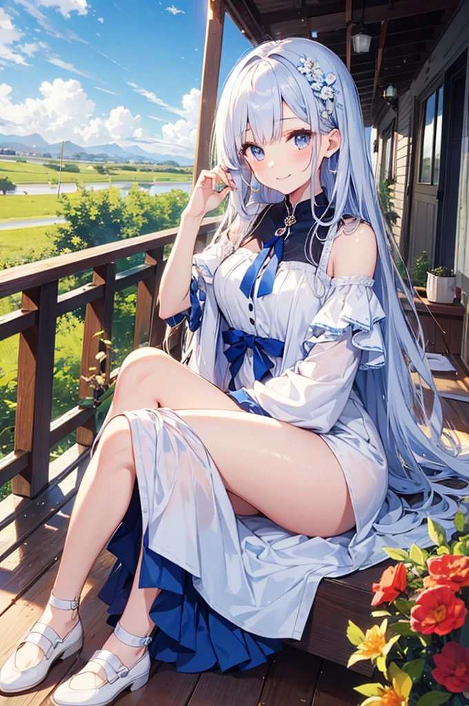 hatsune Miku、(ultra Realistic), (An illustration), (Highres), (8K), (highlydetailed), (the best illustration), (Beautiful Detailed Eyes), (beste Quality), (Super Detailed), (Master peace), (Wallpapers), (Detailed Face), solo, 1girl, Aristocratic dresses、White hair, Iris heterochromatic eyes, small moles under eye, medium chest, Long legs,Stunning composition,Foot braids,Beautiful and detailed legs