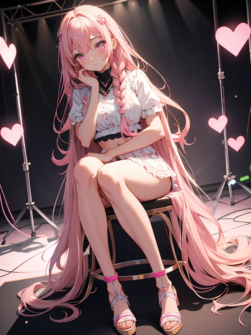 （Realiy：1.3），A 22-year-old girl lies on a lot of colorful balloons（（small heads））、full bodyesbian、ssmile，view the viewer,（perfect bodies：1.1）、Long pink double ponytail hair、Collar、chain、sweat leggs、22-year-old girl、Pink JK uniform，Pink Japanese school uniform，（Wear pink：1.3）（JK uniform pink short skirt）、Pink sneakers，Lie on a lot of colored balls，looking down on the camera，knee bend，（Exposing the skin of the legs，long leges：1.3）Curved body，（Very detailed CG 8k wallpaper）、（Extremely delicate and beautiful），eyes with brightness、（tmasterpiece）、（best qualityer：1.0）、（超A high resolution：1.0)，Nice lighting，Reflective skin，[A high resolution]，The skin is delicate，Hyper-detailing（（a color）），Earphone，Fitness balls，fox ear，fox tails，coloredballoons，