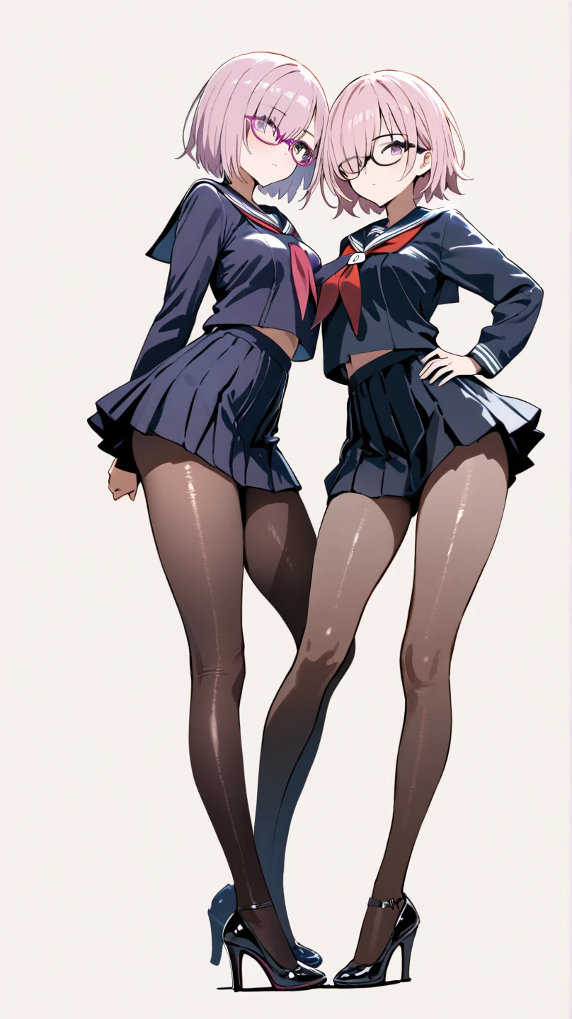 (masterpiece, best quality), front shot, 1girl, kawaii, (super big breasts:1.2), (micro waist, very long legs:1.5), Very elongated thin body, short height, scrawny, tiny cute thin face, detailed face, cute smile, mini skirt, Tight serafuku, shows under boob, white sneakers, pigeon-toed, wet sweaty, big visible ribs, ((Black medium hair))