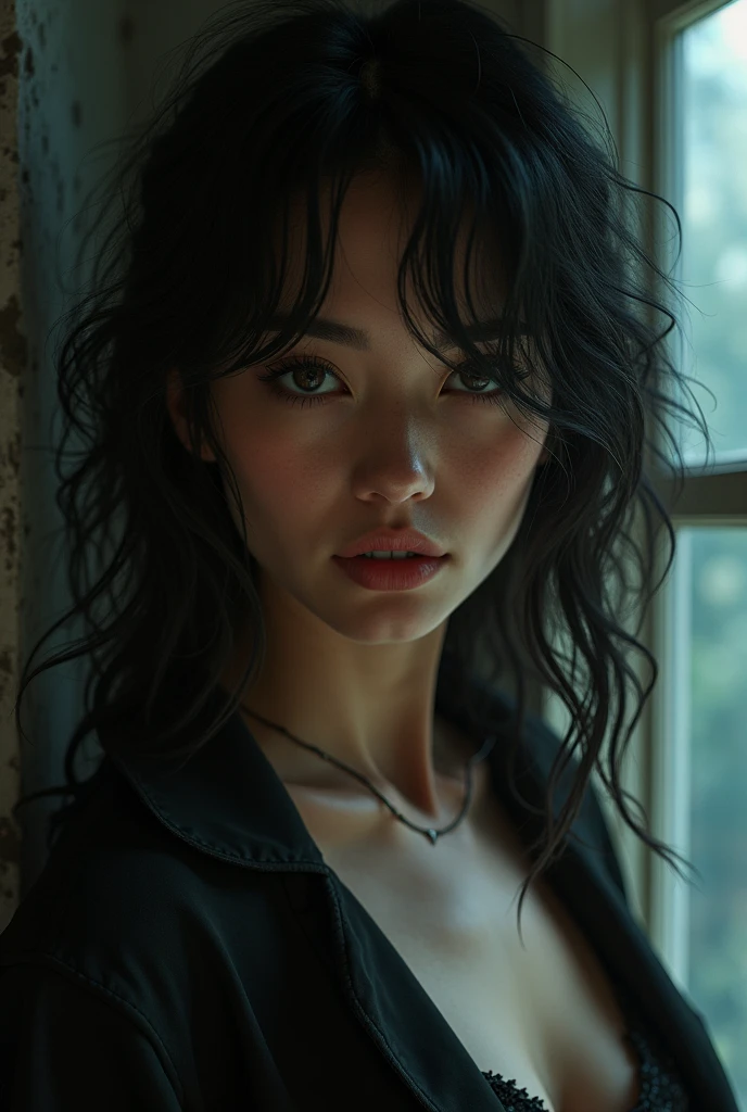 A beautiful youthful looking her hair graying but still very sexy gray haired
Filipino woman
wearing a dress now a prisoner of a evil scientist the male evil scientist her hair graying her long hair now graying she has a curly hair hairstyles hairstyle wearing a Lingerie and she is aging because the male evil scientist standing next to her is given her a injection that is aging her up she looks like she is in pain and she screaming in pain and she is in a lab tied up to a chair