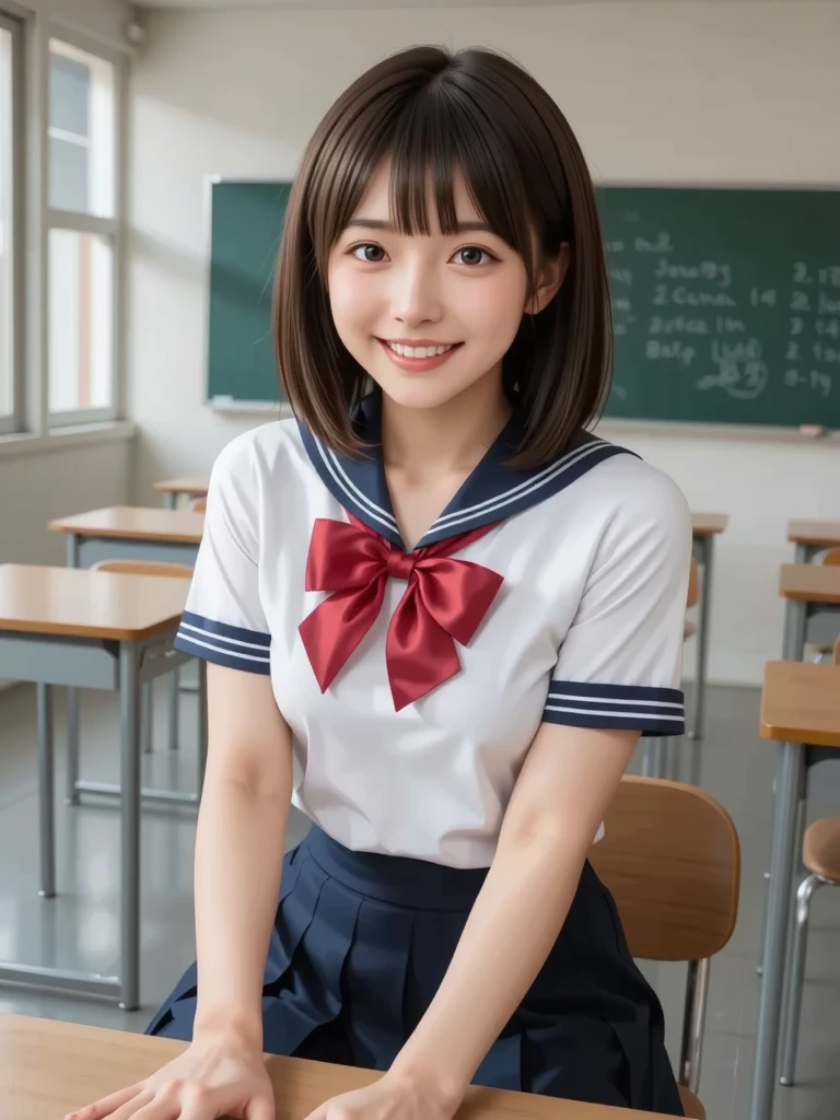Pubic hair grows、Smile full of happiness、((During hard sex:1.3))、nearly naked、、Panting face、Lacking、After being attacked、school girl outfit(Plaid miniskirt)、Transparent sailor suit、Sweating、Expression in a state of excitement、short-hair、eye glass、((pissing:1.1))、Pink panties seem to flicker
