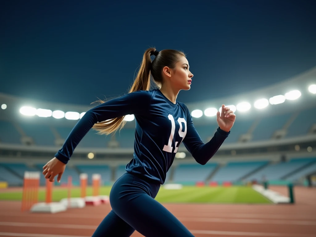 Generate an image of the woman achieving a personal goal, How to cross the finish line of a marathon or start your own business.