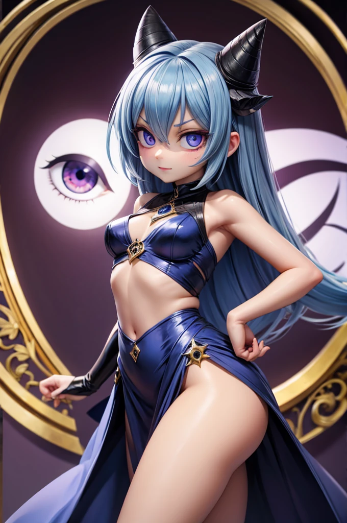 Midnight blue, silver, dancing girl, happy smiling face, twinkling beautiful dark blue eyes, closed mouth, wearing knee-length flapper dress with silver fringes, beaded decorations on chest and cuffs, large feather decoration on neck, black short curly bob hair, stepping forward and dancing under moonlight, city lit by moonlight,