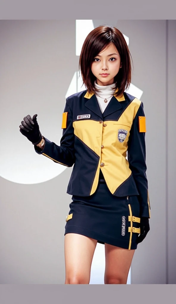 Glowing Korean beauty with cybernetic arm,(Transparent and revealing clothing:1.3, ),(Cyber Girl is、Ride your green Kawasaki Ninja 250 motorbike through a futuristic city:1.3),mini skirtを履いてバイクに跨り白いパンティが見えてます、kawasaki ninja250、Showing her white panties.、 (Ultra mini skirt:1.3)、Shiny light brown and orange striped ponytail hair,Cute Smile,Perfect round face,A bright smile that makes everyone happy,Proper body balance,Tabletop,Ultra-high quality output images,High resolution,Intricate details,Very delicate and beautiful hair,Realistic photos,dream-like,Professional Lighting,Realistic Shadows,Focus Only,Beautiful Hands,Beautiful fingers,Detailed functions of the fingers,Detailed characteristics of the garment,Detailed characteristics of hair,Detailed facial features,