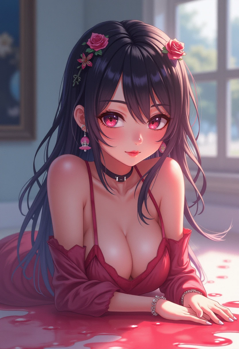 ((((Best Quality, 8K, 32K, masterpiece, 1.2)))),{{solo}},nsfw,{{{Artist: GirlfriendMix's style}}},((perfect beautiful face:1.2)), in love hotel, wearing night dress, netorare, netorare face, spreading pussy with fingers, embarrassed, high quality of vagina, vivid pussy,((a lot of public hairs:1.1)),