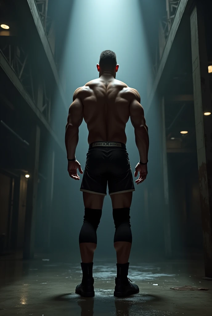 photorealistic bara character portrait painting including full-body-image, handsome muscular male Jamaican, long shot, human male, swimmer emerging wet from a tropical infinity pool, wet tight bulging speedo trunks, highly tattooed, dynamic pose, adult action hero, intricate and detailed drawing