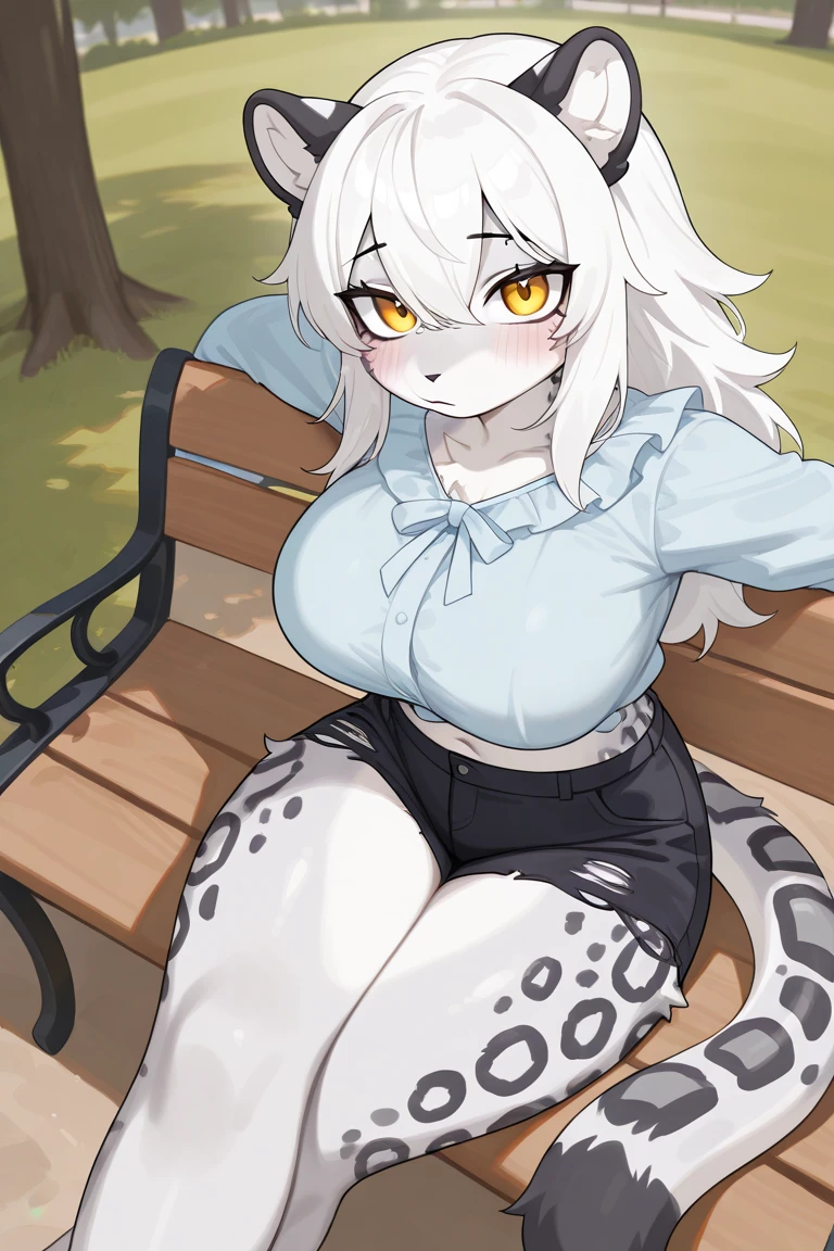 There are three snow leopards sitting on the bench, 主要是Grayscale, Furan Affinity Committee, Professional furry drawing, furry affinity, Furan Affinity Committee, sib, furry art!!!, Firmware version, Ferson art, pov furry art, 非常非常漂亮的furry art, Ferson!!!!, Grayscale, hyena Ferson,Big-breasted girl
