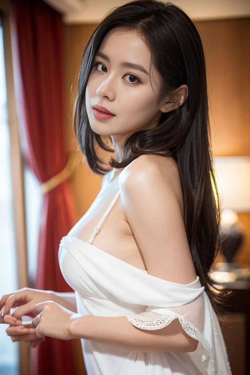 (high resolution、high quality、High resolution、detailed、8k、masterpiece)、超A high resolution、(Photorealistic:1.3)、RAW Photos、((Ultra-Realistic Details))、Portrait、Global Illumination、Shadow、Octane Rendering、8k、Super sharp、Beautiful breasts、Beautiful Eyes、非常に複雑なdetailed、Realistic Light、CGSoation Trend、ネオンのdetailed、The light is gentle、1 girl、Bewitching Charm、Silvery white long hair、Enchanting Japanese kimono、An emotional presence、(A dimly lit room in a samurai residence、In the back is a Japanese garden)、((Amazingly cute))、wild、sexy、Healthy Body、22age、wide shot、full body、It feels like you're really there、Dignified、Hidden Past、sexy、smile、Glowing Skin、Super beautiful cyberpunk soldier、A pose that really gets men excited