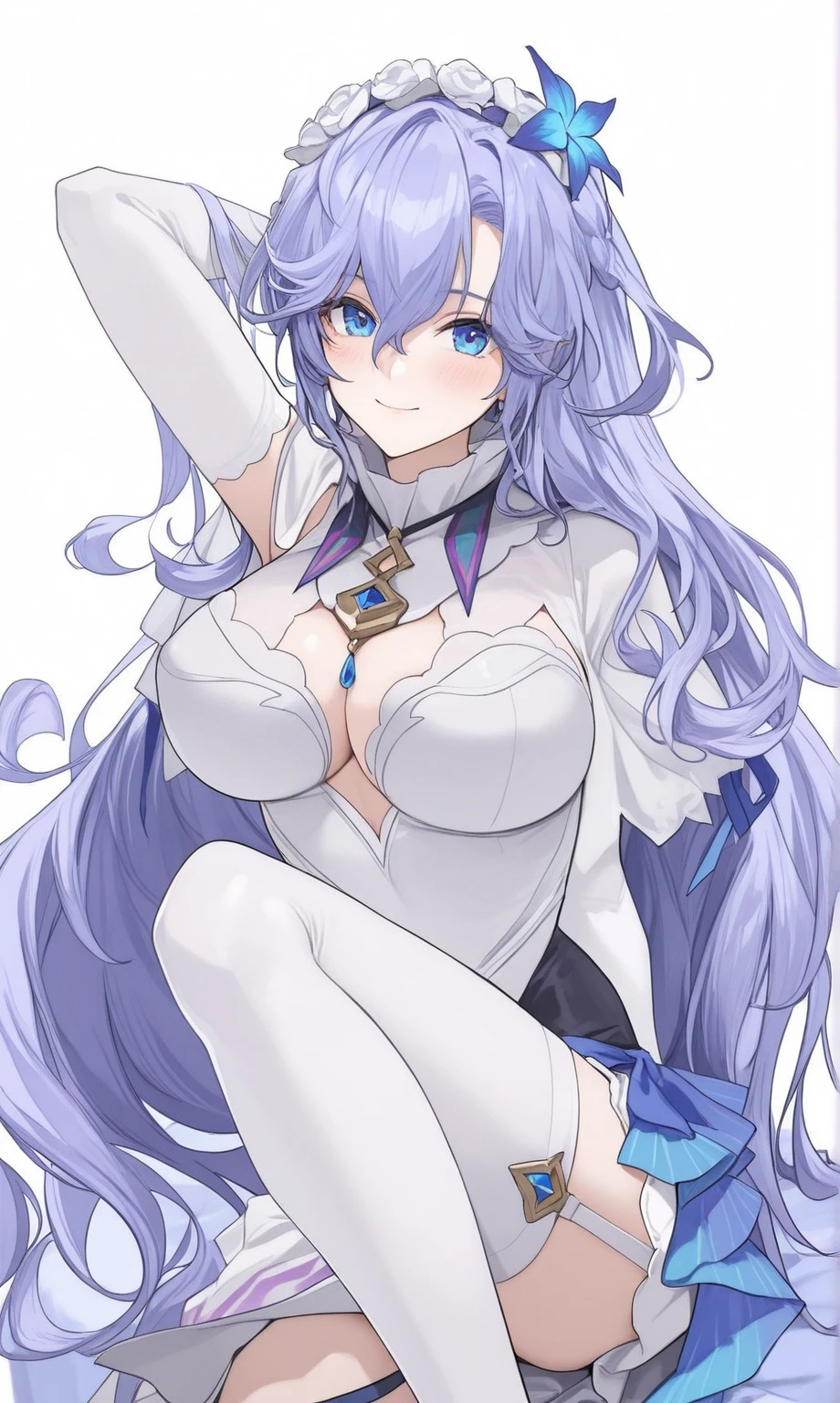 (shylily/(Twich/):1.5),(masterpiece:1.2),(best quality:1.2),, 1 girl, Solitary , Sexy , Purple Jacket , Tailored jeans , (Cowboy shooting) ,  (White top)