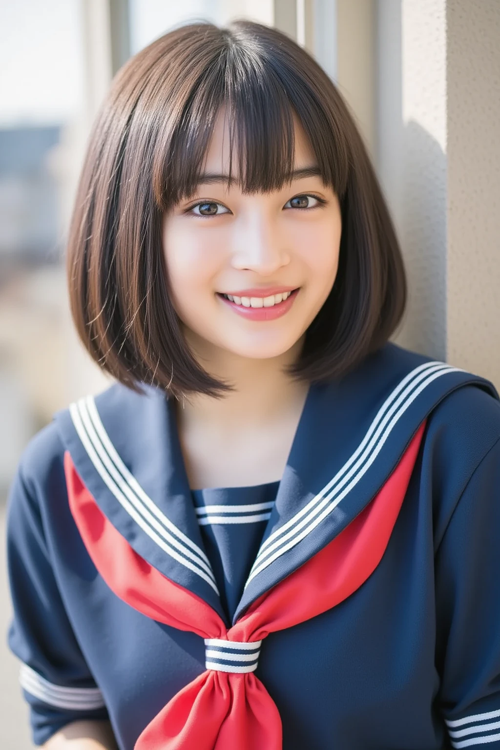 a close up of a woman in a blue dress posing for a picture, seifuku, iwakura lain, rei hiroe, tsubasa nakai's style, japanese , shiori teshirogi, aya takano color style, takada akemi, narumi kakinouchi, sakimimichan, japanese girl