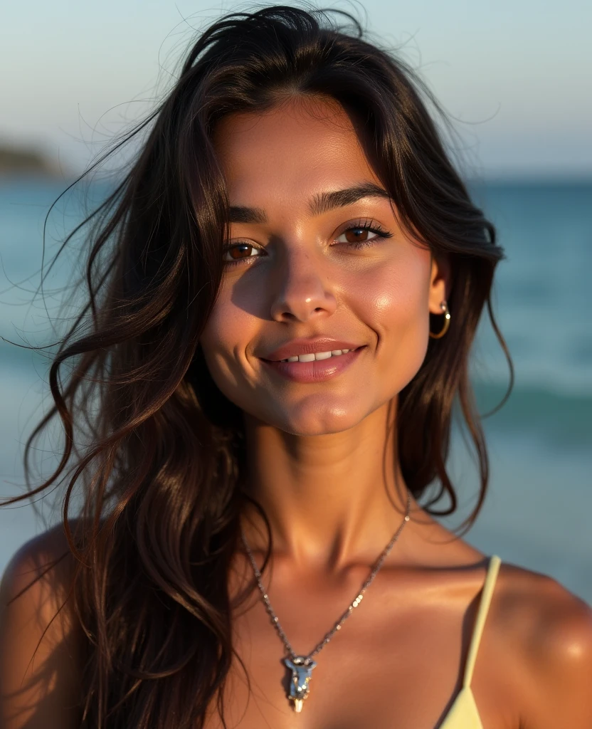 from top view, extreme close up photo of sexy Tuba Büyüküstün, big cheeks, hourglass figure, swooping breasts, sexy armpits, seducing on mountains, ponytail, necklace, sultry, look at viewer luscious subtle smile, pink in bra and panties (cinematic:1.3), intricate details, (ArtStation:1.2)