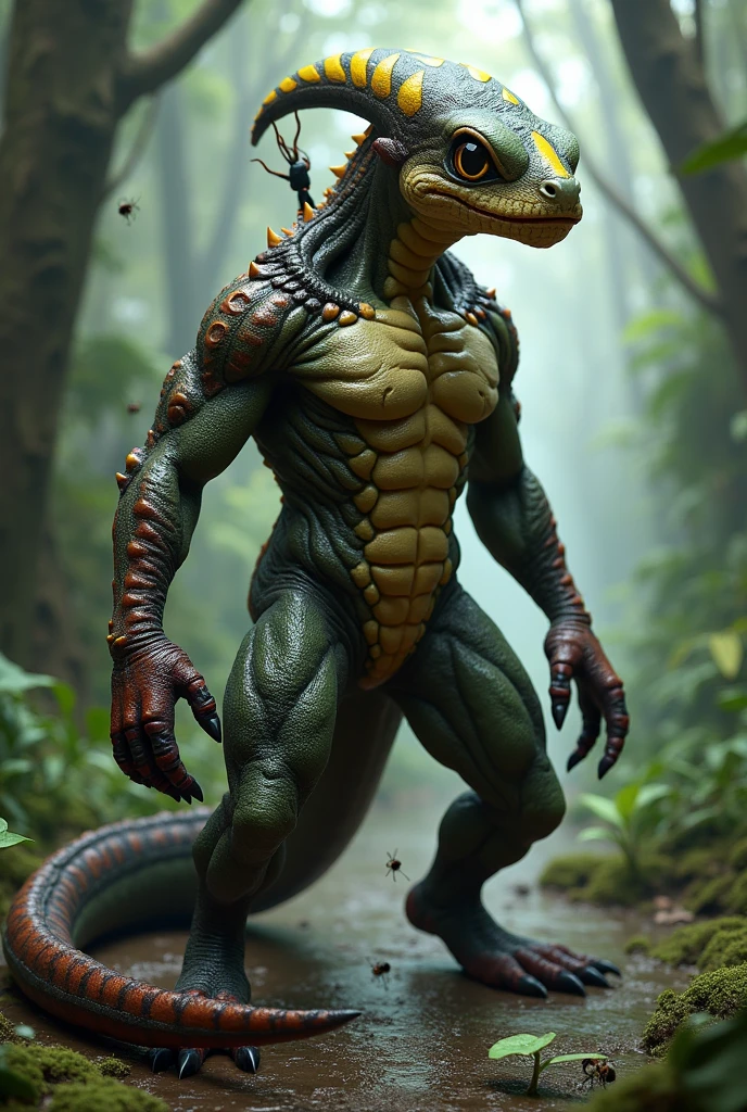 I want a skinning type Fallout the video game mixed with a chameleon. Moins humanoïde, Bigger. Who can serve as a mount