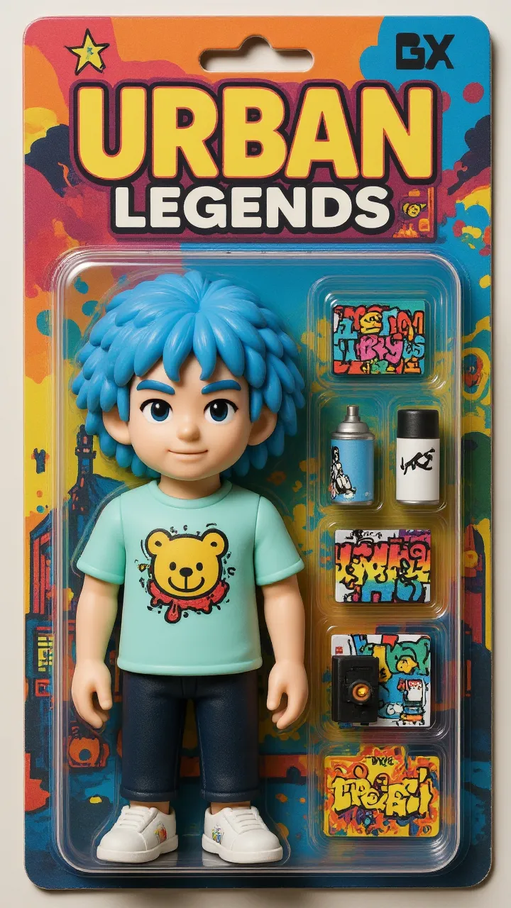 Criar um desenho de menino de 6 anos, com uma camisa com o simbolo do autismo.