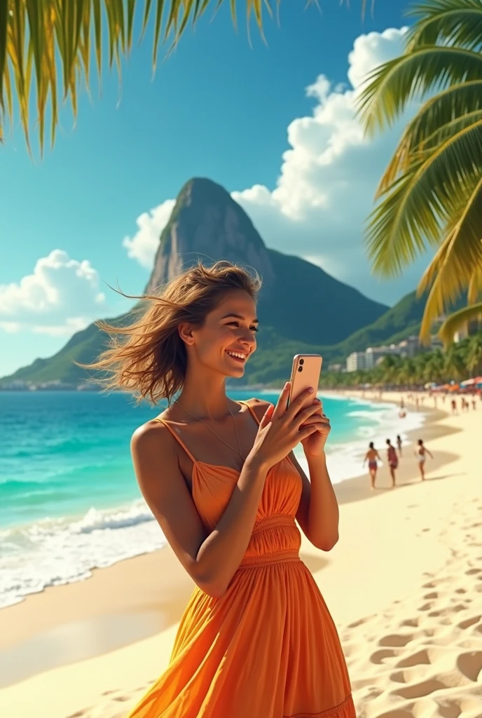 "(best quality,4k,highres,realistic:1.2),detailed and vivid illustration,tentacled eldritch beast capturing bikini clad beauty on public beach,crowd laughing and taking pictures,striking sunset lighting,horror,beachside scene,playful color palette,to-the-point composition,dynamic and energetic atmosphere,wavy palm trees,bright sunny day,crisp ocean waves,seagulls flying,beachgoers in swimwear,enchanting atmosphere,surreal vibe,expressive facial expressions,clear blue sky"