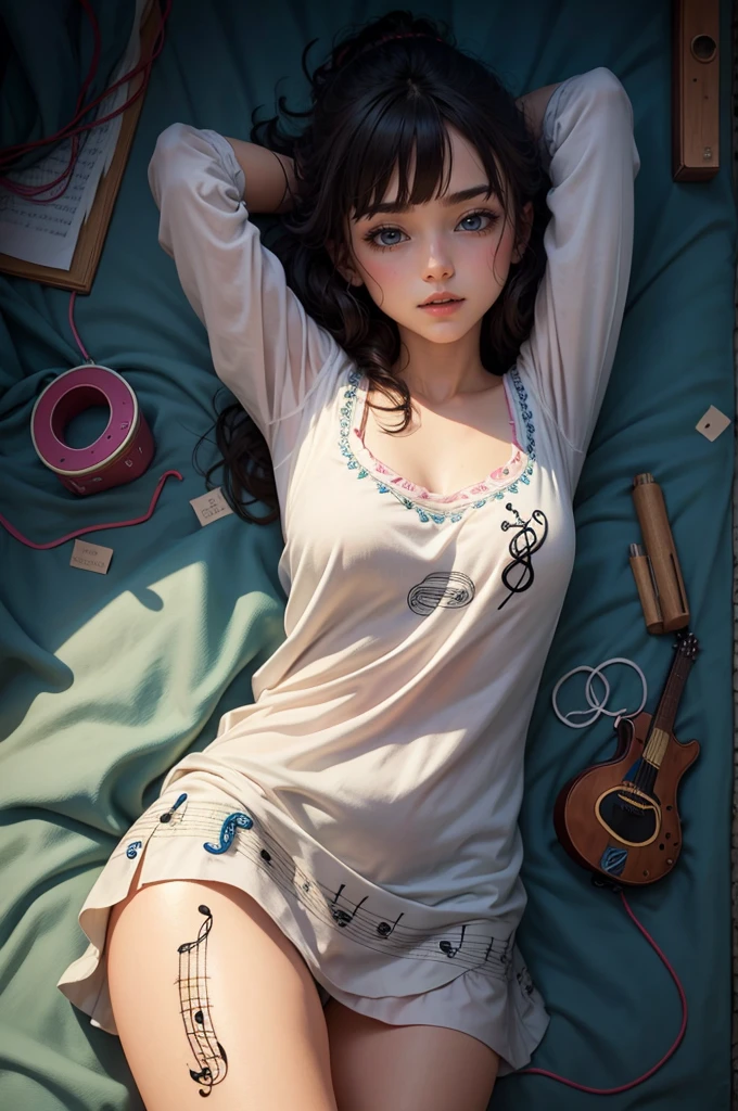 femele, Naked, breasts are large, Wearing a school uniform