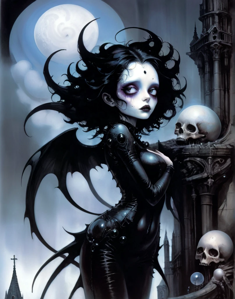 High Resolution, High Quality , Masterpiece .Hyper-realistic ink drawing with surreal colors, elements of  absurdity in the style of Gerald Brom featuring post mortems rising as a reference to tim Burton,bloodletting, broken souls, pillls, and hemoglobin bubbles ascending into a firie sky, chiaroscuro lighting enhancing symbols of death blooms, a cathedral adorned with angels emitting an air of melancholy, ominous atmospheric mood. Macabre horror,scary stories slight details, surrealism, expressionism ,  of innocence, self harm 