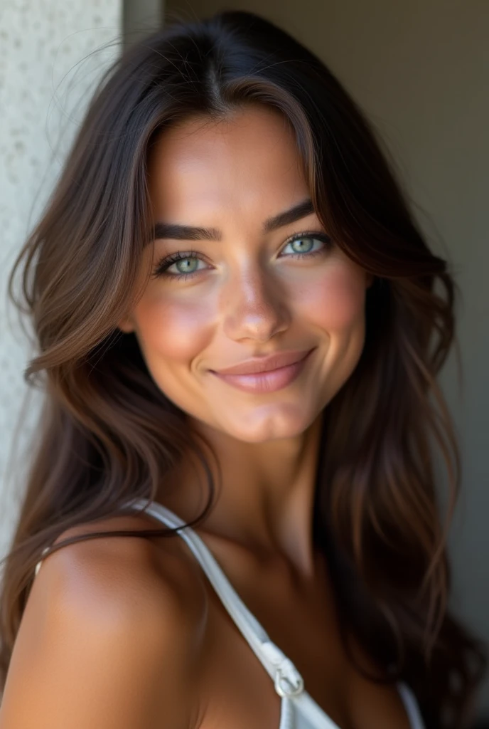 (A 30 year old brunette woman)