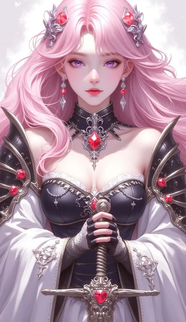 Design an stern anime girl as a powerful sorceress, conjuring a swirling vortex of magical energy with intricate runes and symbols, her eyes glowing with ancient wisdom, intricate digital painting of an anime girl in a detailed traditional Japanese kimono, with cherry blossoms falling gently around her in the soft light of the setting sun, (Highest Quality, Amazing Details:1.25), cinematic lighting, unique, whole body in picture, black gloves, high-quality, very long hair, hair intakes, makeup, lipstick, eyelashes, ultra detailed eyes, ultra detailed face, ultra detailed lips, ultra detailed lipstick, ultra detailed makeup, 18 years girl, blue eyes, pink hair, masterpiece, 8k, long legs, beatiful slim body, big breast