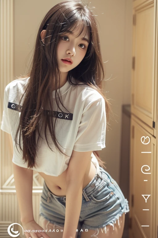 22 years old, pretty Korean female college student, Korean female idol singer Miyeon, cinematic lightning
