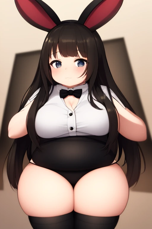 (((Highest quality))),14-year-old face,Black Hair,bangs,Long Hair,Hot Face,Heavy breathing,Big Breasts,Slightly large belly,(((Black Shirt))),(mini skirt),((Looking into the camera)),See-through nipples ,(Small nipples),(Small areola),(Sitting on the stairs),(With legs wide open),Angle from below,