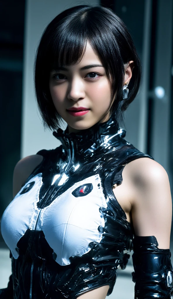 (cyberpunk:1.4), (jumpsuit:1.5), (bob cut:1.2), <lora:zyd232_ChineseGirl_v1.6:0.6>, (photorealistic:1.4), (best quality:1.0), (ultra highres:1.0), 8k, RAW photo, (masterpiece:0.2), ultra-detailed, 1girl, pale skin, detailed skin, portrait,
