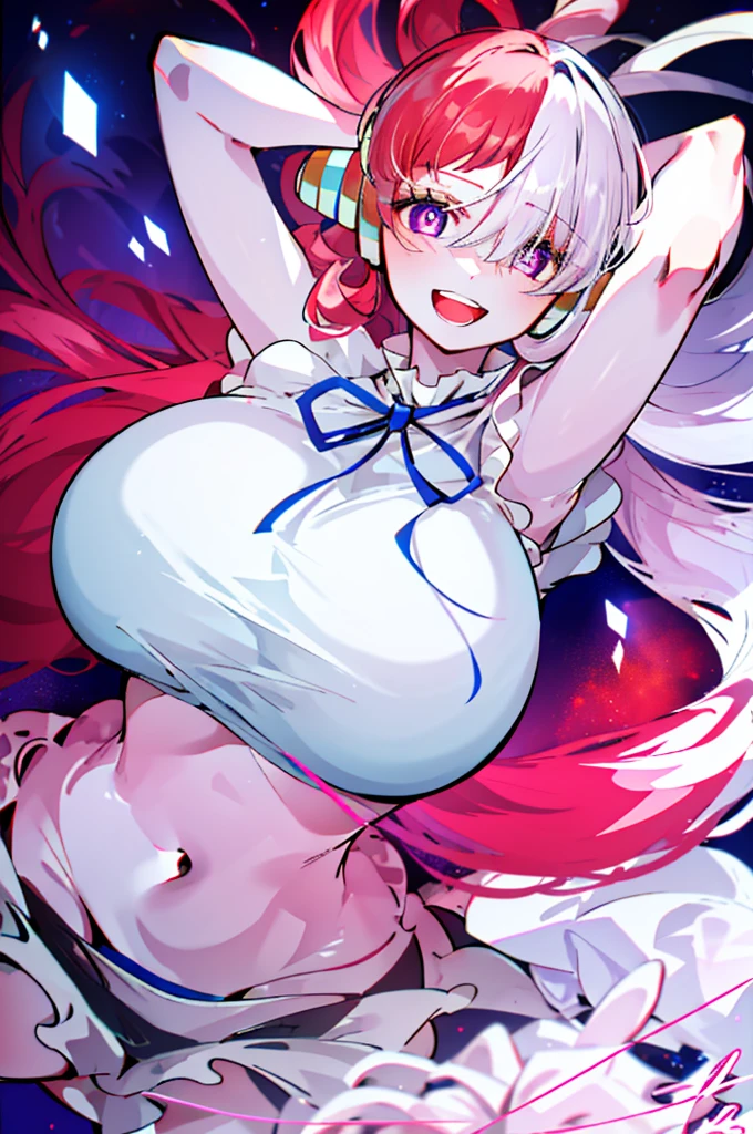 woman, 、Full nudity、squat、Looks happy、Fly Hearts、From below、Spread your legs wide、Are pregnant、Sweaty、bukkake