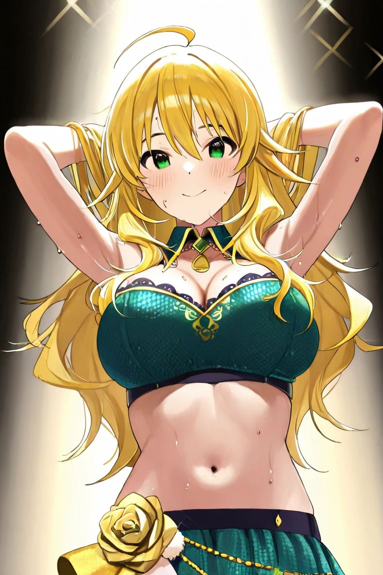 masterpiece,high resolution,best quality,1girl is blond long hair,blond hair,light green eyes,medium ,micro bikini,embarrassed,pigeon toed,simple background,4fingers and 1thumbs,looking up at viewer
