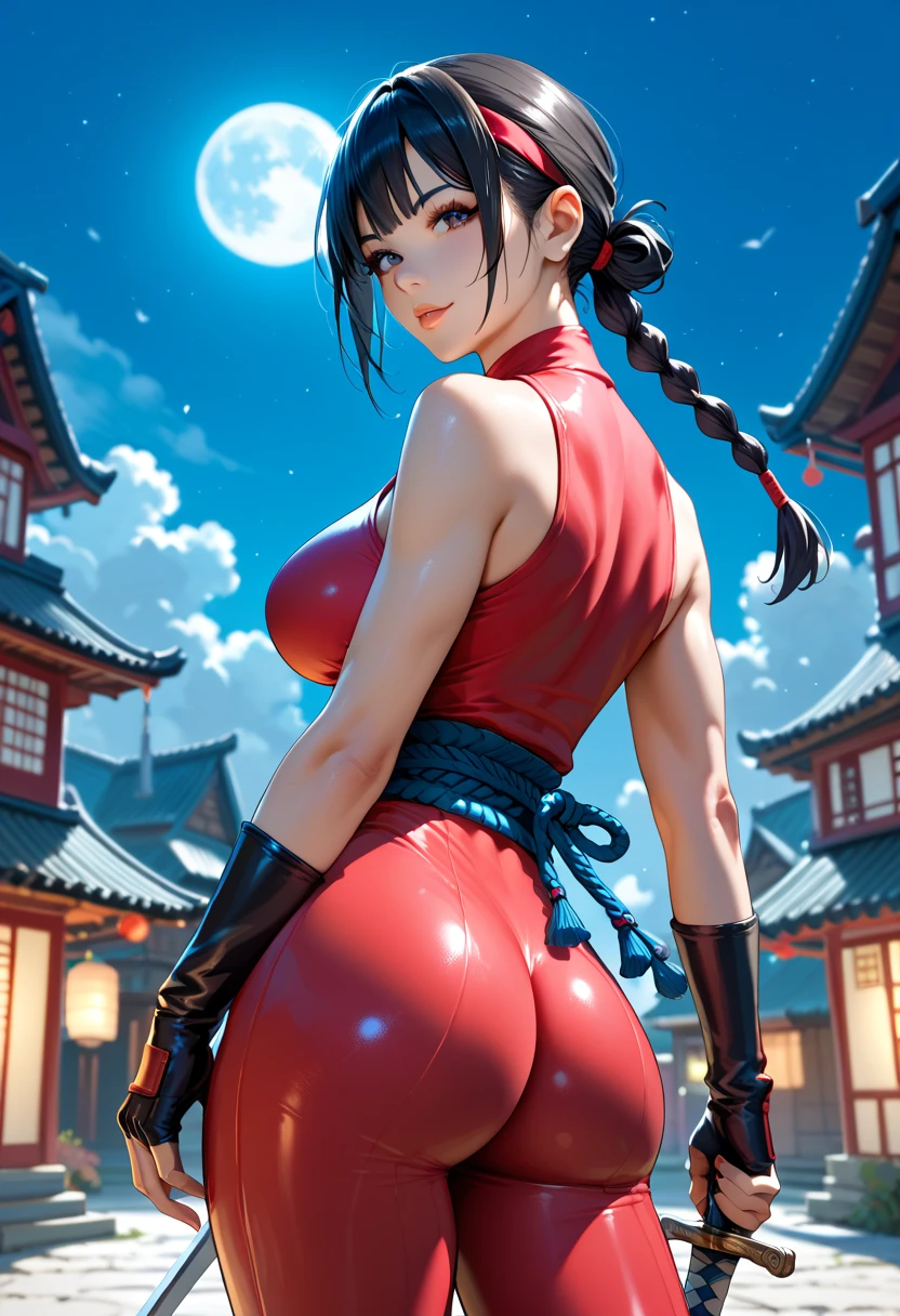 (Very detailed,Highest quality,4K,8K,16K,High resolution,masterpiece:1.5), (Perfect hands,Perfect Legs), (Realistic,photoRealistic,photo-Realistic:1.37),
One beautiful woman, Chunli, Chunli, Street Fighter, ((Blue Chinese Dress)), ((stockings)), Hair Bun,
Beautifully detailed sweat glands, Smooth skin texture, Carefully drawn,
Outstanding proportions, Lively expressions, (Big Breasts), (Big Ass), ((Sticky with sweat)), In a sexy pose,
Outdoor, Chinese back alley at night,