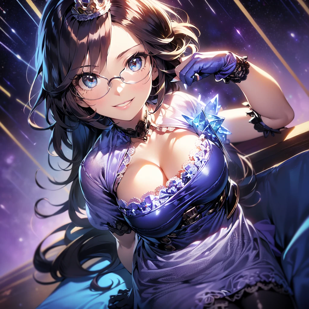 ((highest quality)),(ultra high resolution),(Super detailed),(detailed description),((best CG)),(best work of art),super precision art,great drawing art,(Fantasy art with precise details:1.5), (1 woman:1.6),alchemist:1.6,beautiful and well-shaped face:1.6,Intricately detailed robe:1.7,displeased look:1.6,shiny skin:1.6,messy hair:1.6, Books stacked messy on the desk:1.5,A shelf containing experimental tools:1.6